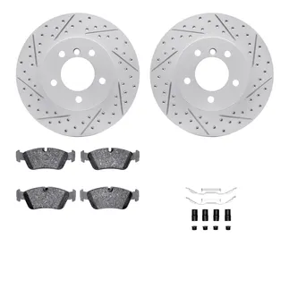 R1 Concepts WBUH1-31023 Brake Rotors - Carbon Coated - D/S W/ Optimum Oe Pads & Hdw